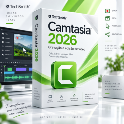Camtasia 2026 – Gravação de Tela e Edição de Vídeo Profissional